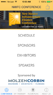 Conference App Main Screen